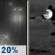 Tonight: Slight Chance Light Rain then Mostly Cloudy